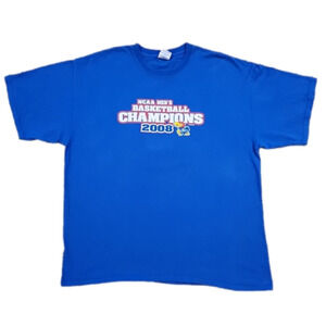 Gildan Blue Kansas Jayhawks 2008 Champions T-shirt